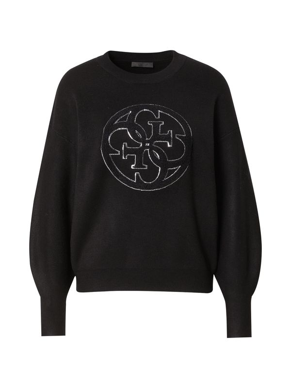 GUESS GUESS Pulover 'KATE'  crna / srebro