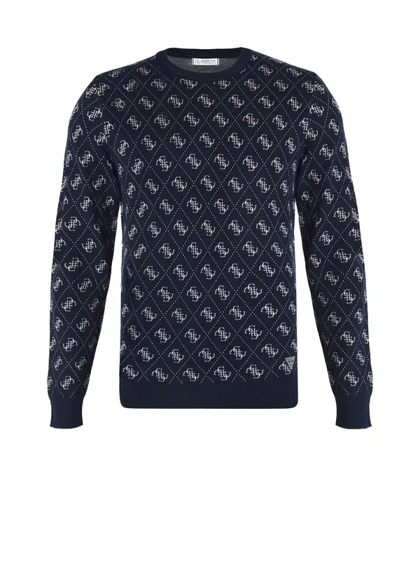 GUESS GUESS Pulover 'MARTIN'  tamno plava / prljavo bijela