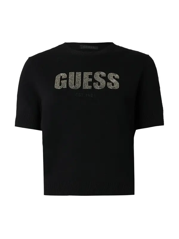 GUESS GUESS Pulover 'NORAH'  crna / srebro