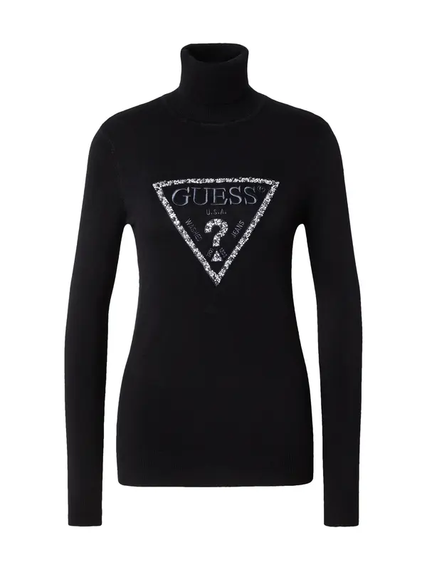 GUESS GUESS Pulover 'Piper'  crna / srebro / bijela