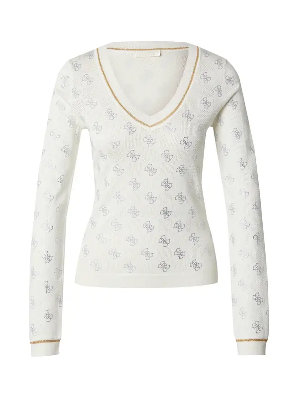 GUESS GUESS Pulover 'Rosie'  boja pijeska / zlatna / srebro