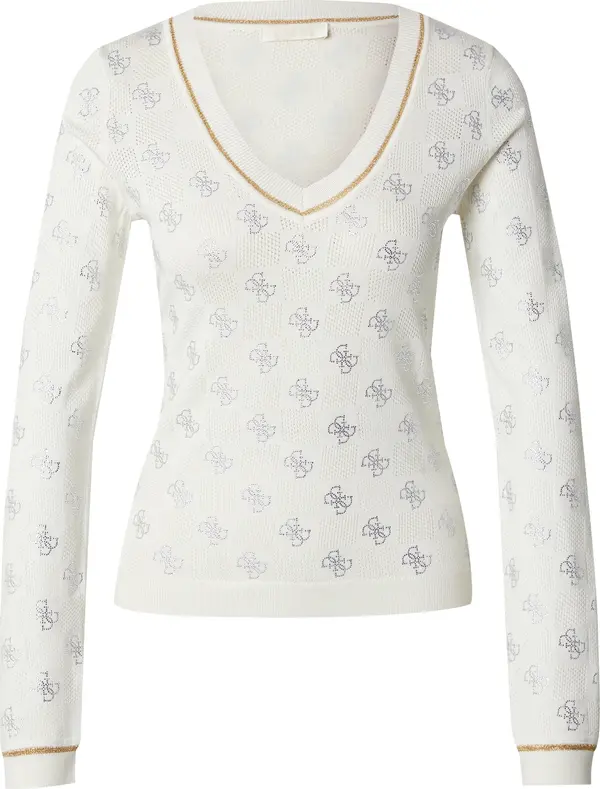 GUESS GUESS Pulover 'Rosie'  boja pijeska / zlatna / srebro