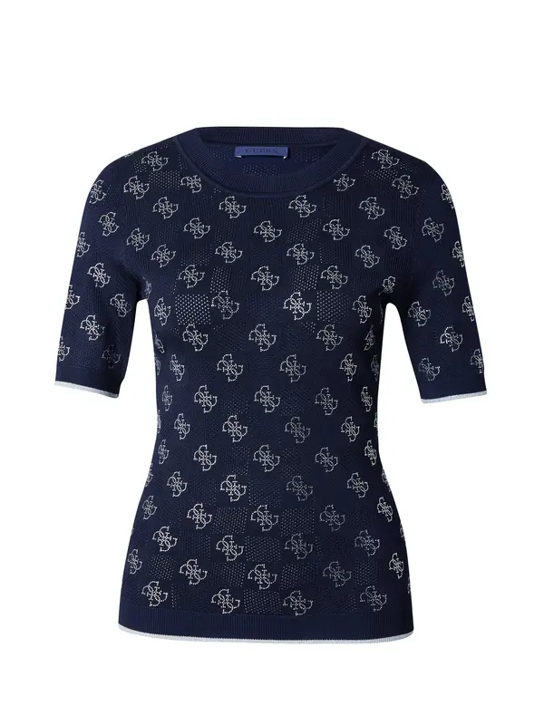 GUESS GUESS Pulover 'Rosie'  tamno plava / srebro