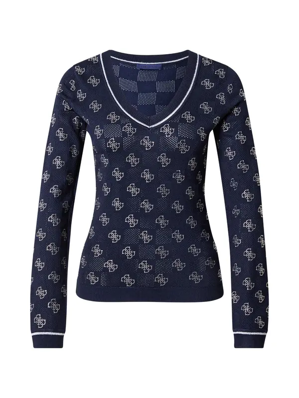 GUESS GUESS Pulover 'ROSIE'  tamno plava / srebro