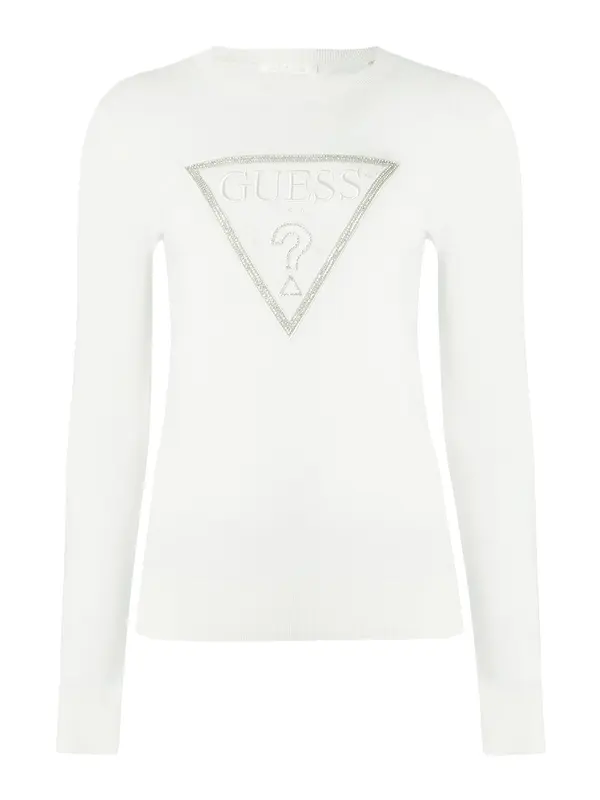 GUESS GUESS Pulover 'SASHA'  boja pijeska / srebro
