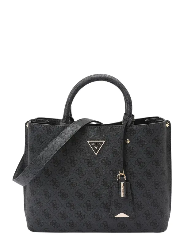 GUESS GUESS Ručna torbica 'MERIDIAN II GIRLFRIEND SATCHEL'  grafit siva / crna