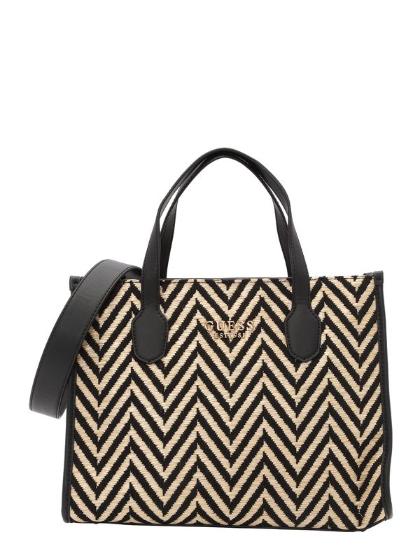 GUESS GUESS Ručna torbica 'SILVANA 2'  svijetlobež / crna
