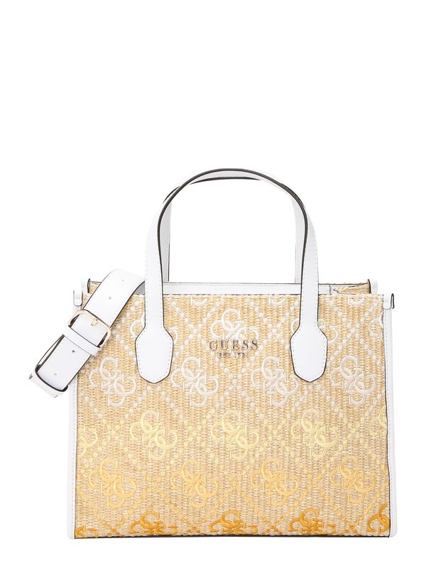 GUESS GUESS Ručna torbica 'SILVANA'  pijesak / bijela