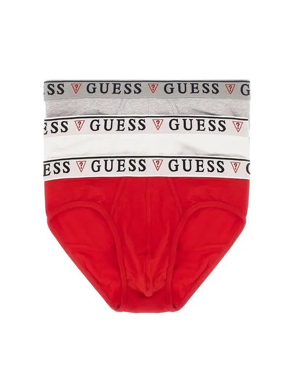 GUESS GUESS Slip 'BRIAN HERO'  siva melange / crvena / crna / bijela