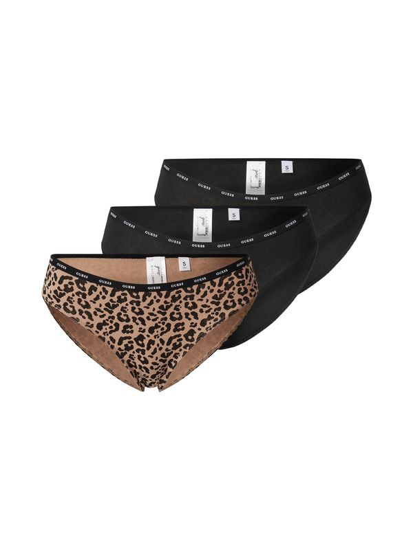 GUESS GUESS Slip  svijetlosmeđa / crna / bijela