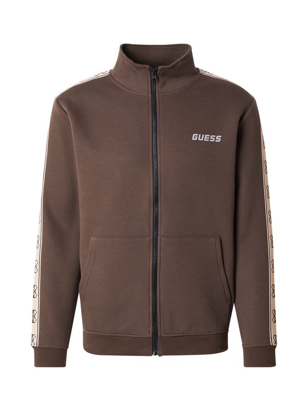 GUESS GUESS Sportska sweater majica 'MICKEY'  čokolada / bijela