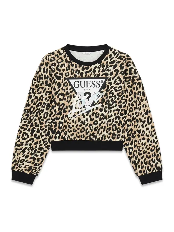 GUESS GUESS Sweater majica 'ACTIVE'  bež / brokat / crna / bijela
