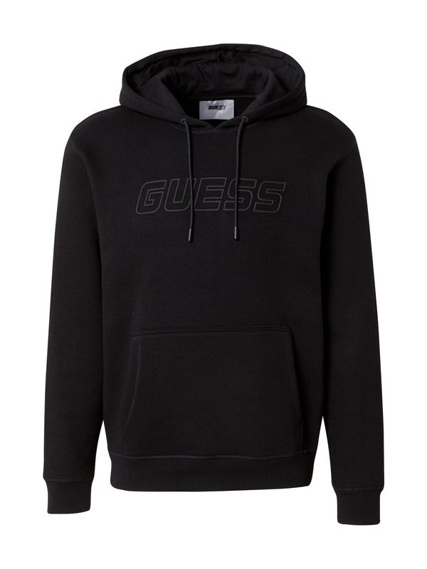 GUESS GUESS Sweater majica 'ALDWIN'  grafit siva / crna