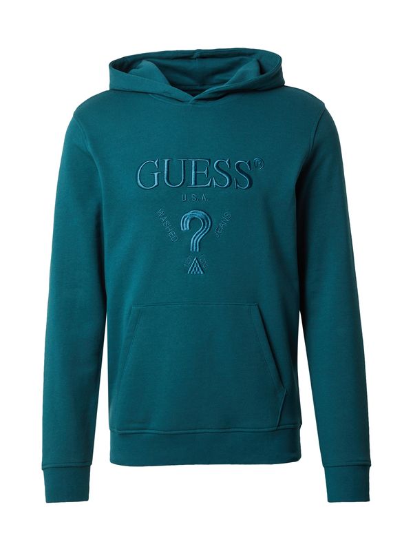 GUESS GUESS Sweater majica 'BEAU'  cijan plava / petrol