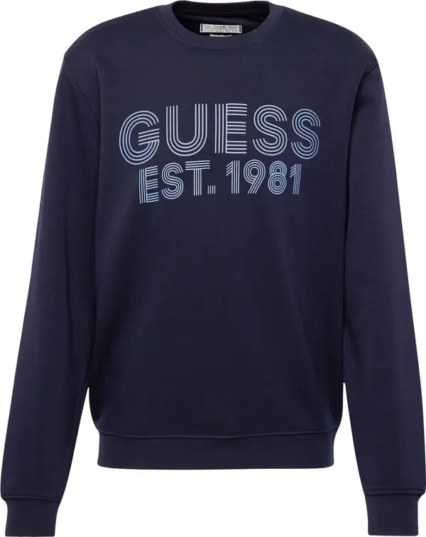 GUESS GUESS Sweater majica 'Beau'  mornarsko plava / golublje plava
