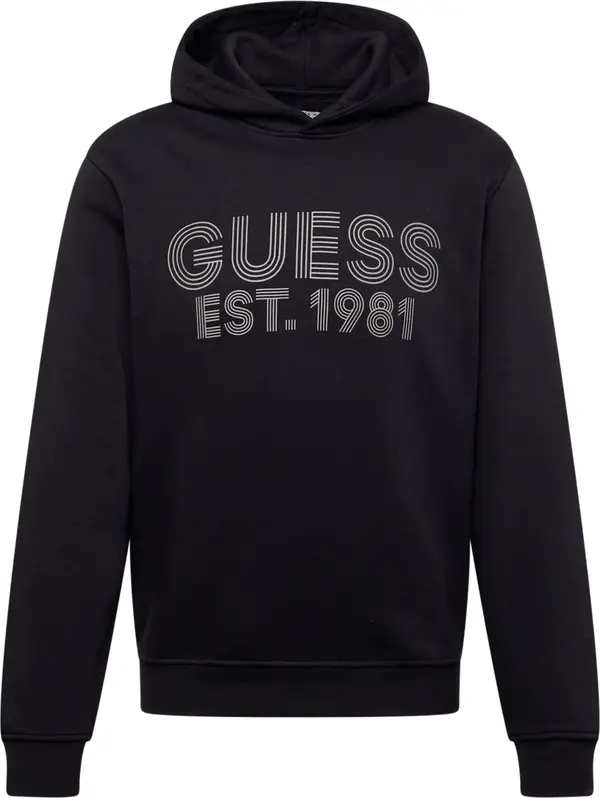 GUESS GUESS Sweater majica 'Beau'  svijetlosiva / crna