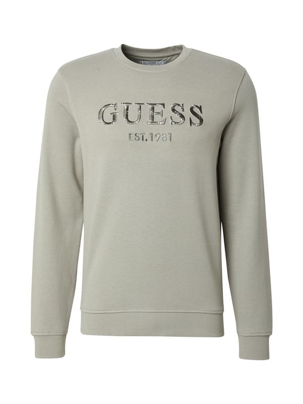 GUESS GUESS Sweater majica 'Beau'  zelena / tamno zelena