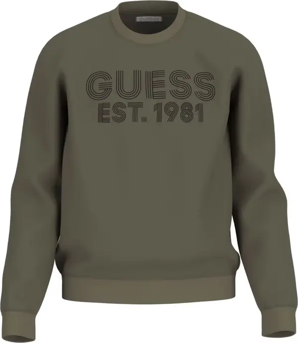 GUESS GUESS Sweater majica 'Beau'  zelena