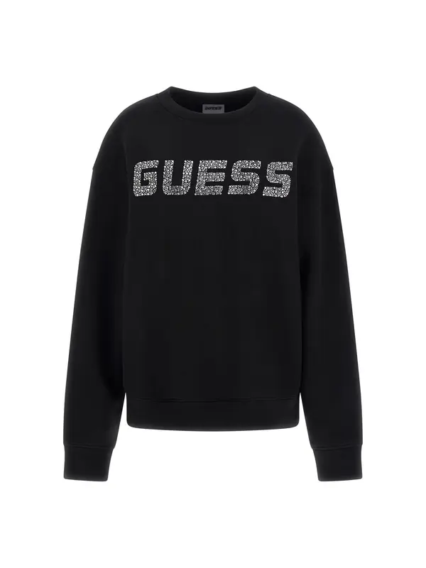 GUESS GUESS Sweater majica 'CECILIA'  siva / crna