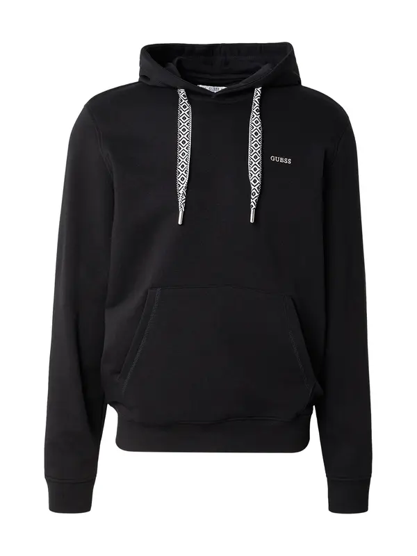 GUESS GUESS Sweater majica  crna / bijela