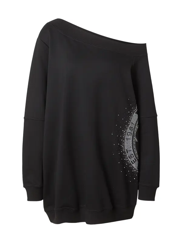 GUESS GUESS Sweater majica  crna / srebro