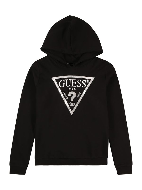 GUESS GUESS Sweater majica  crna / srebro