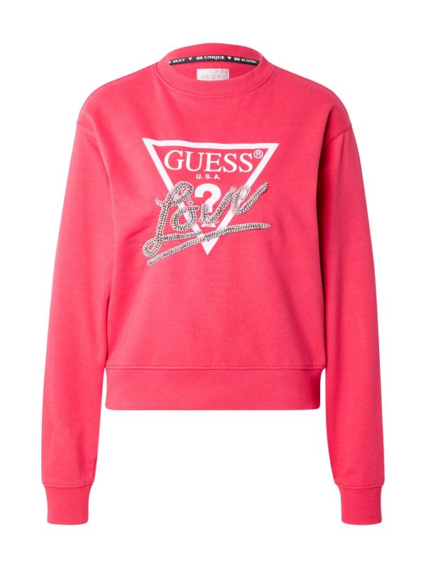 GUESS GUESS Sweater majica  crvena / prljavo bijela