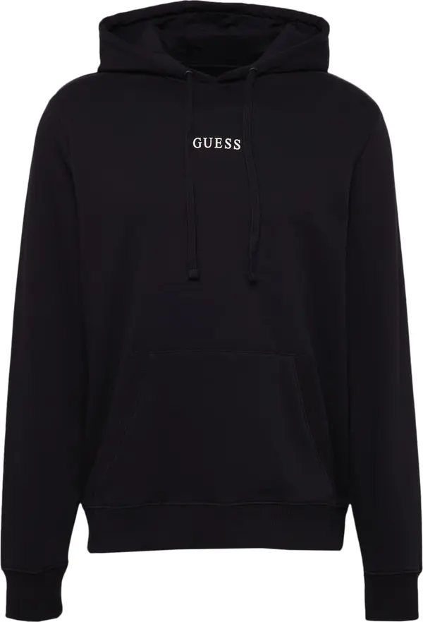 GUESS GUESS Sweater majica 'Roy'  crna / bijela