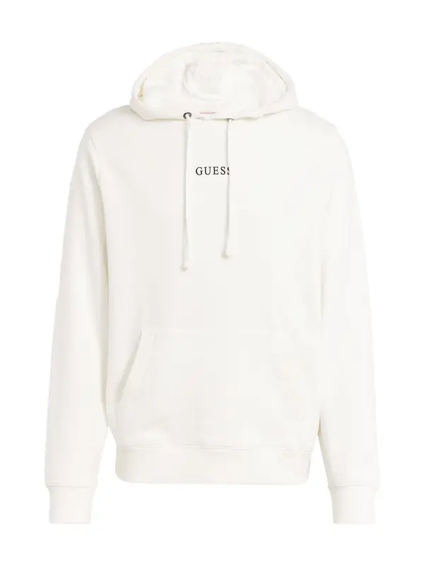 GUESS GUESS Sweater majica 'Roy'  crna / bijela