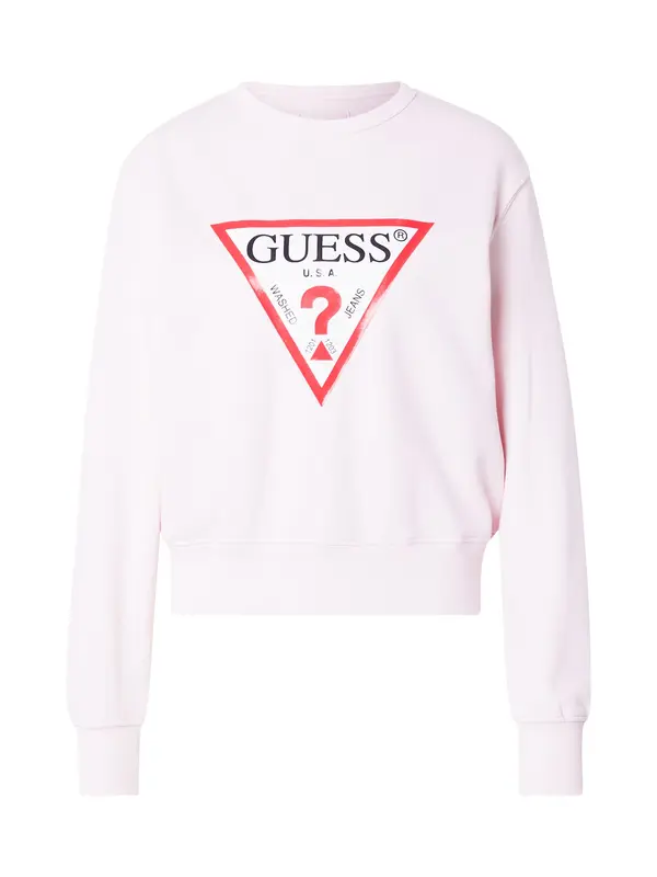GUESS GUESS Sweater majica  roza / svijetlo crvena / crna