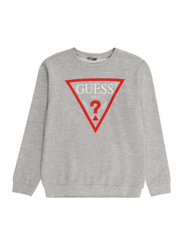 GUESS GUESS Sweater majica  siva melange / crvena / bijela