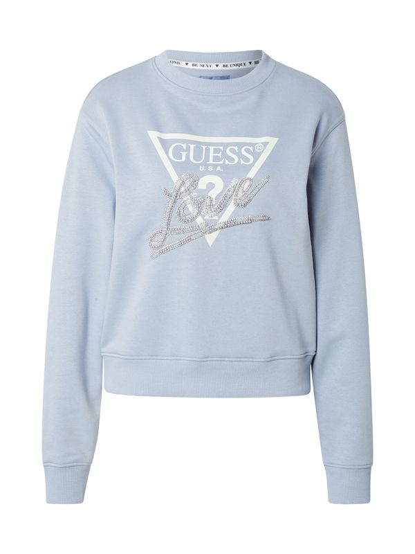 GUESS GUESS Sweater majica  svijetloplava / bijela