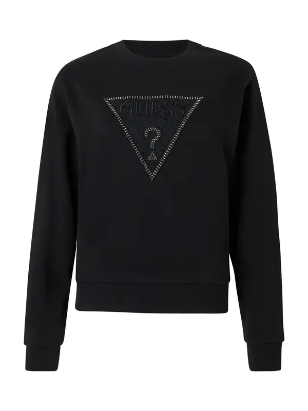 GUESS GUESS Sweater majica  tamo siva / crna