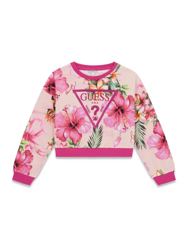 GUESS GUESS Sweater majica  zelena / narančasta / ružičasta / rosé