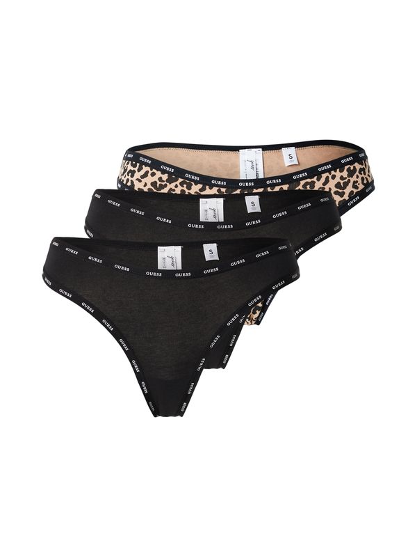 GUESS GUESS Tanga gaćice  bež / crna / bijela