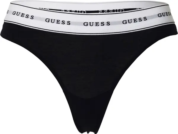 GUESS GUESS Tanga gaćice  crna / bijela