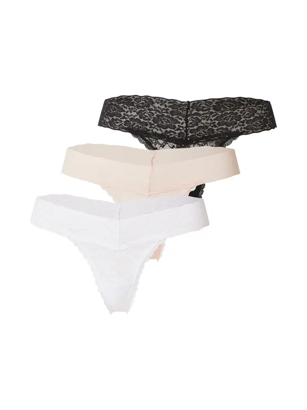 GUESS GUESS Tanga gaćice  puder roza / crna / bijela