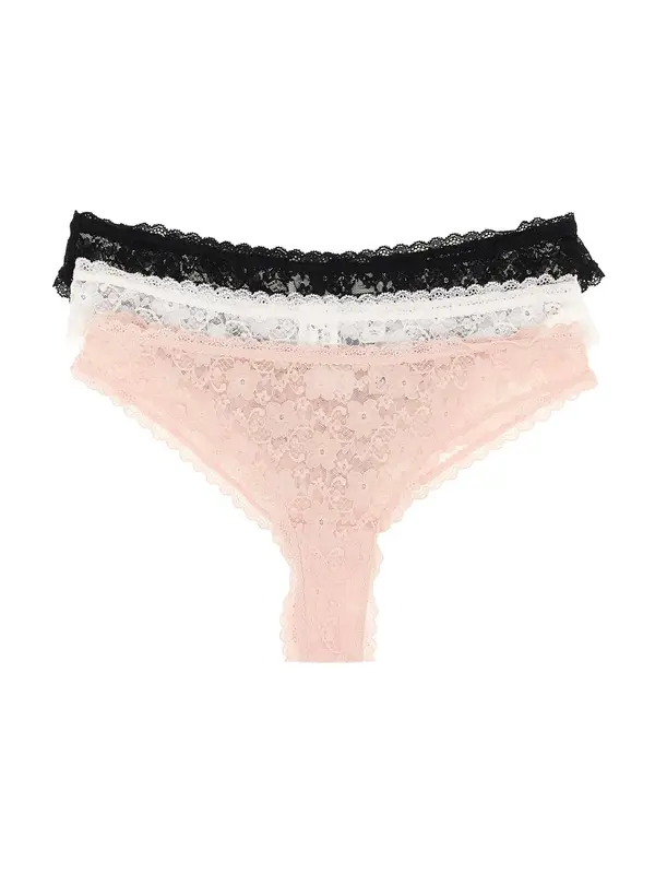 GUESS GUESS Tanga gaćice  puder roza / crna / bijela