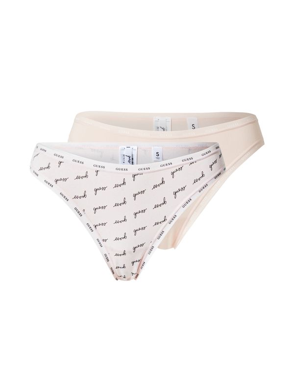 GUESS GUESS Tanga gaćice  puder roza / pastelno roza / crna