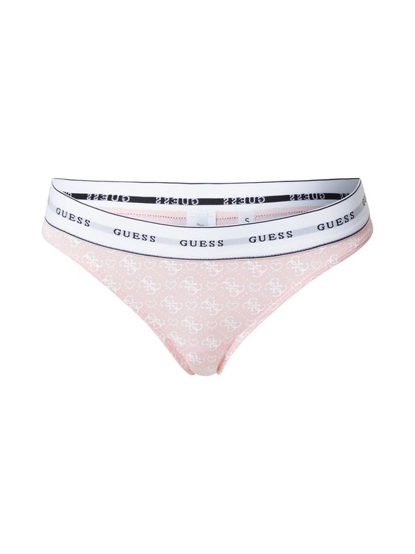 GUESS GUESS Tanga gaćice  rosé / crna / bijela