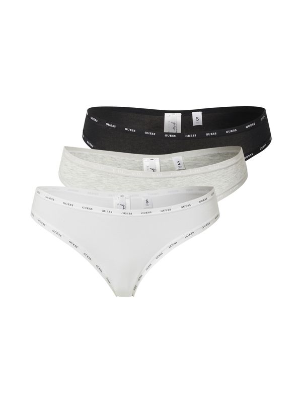 GUESS GUESS Tanga gaćice  siva melange / crna / bijela