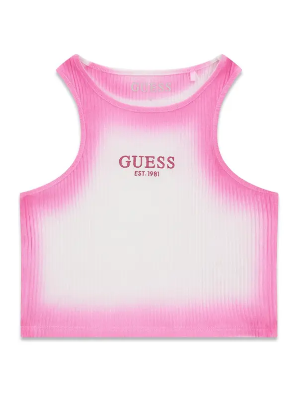 GUESS GUESS Top  orhideja bijela / magenta / bijela