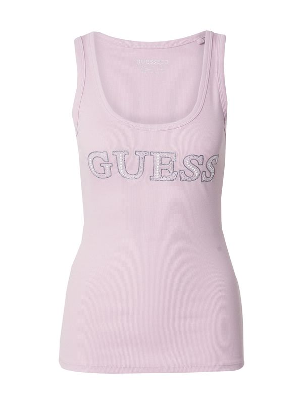 GUESS GUESS Top  pastelno ljubičasta / srebro / bijela