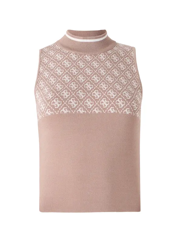 GUESS GUESS Top s naramenicama 'LISE'  tamno bež / bijela