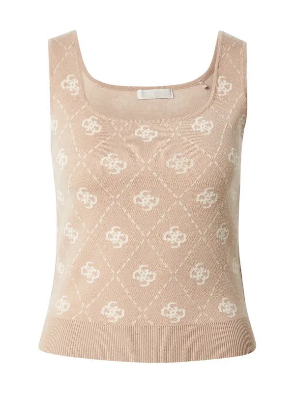 GUESS GUESS Top s naramenicama 'SARAH'  cappuccino / bijela