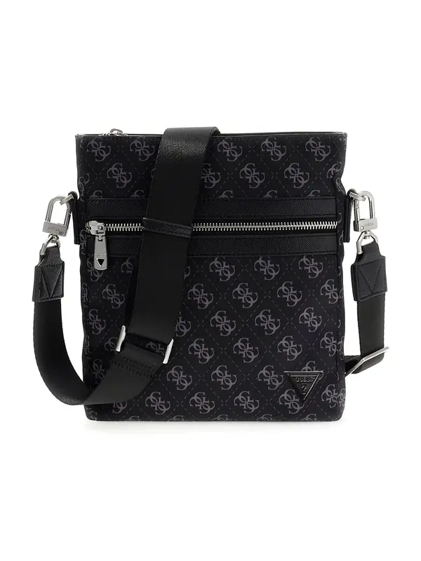 GUESS GUESS Torba preko ramena 'Berlin'  siva / crna