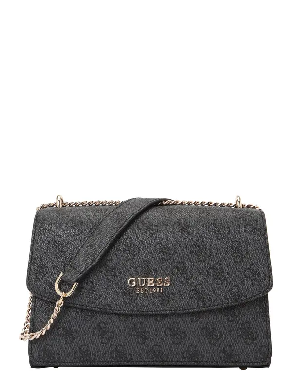 GUESS GUESS Torba preko ramena 'CALISTA CONVERTIBLE XBODY FLAP'  grafit siva / crna