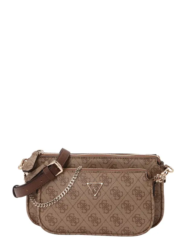 GUESS GUESS Torba preko ramena 'NOELLE II DBL POUCH CROSSBODY'  smeđa / cappuccino
