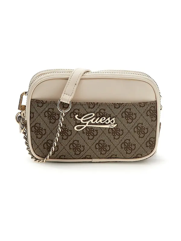 GUESS GUESS Torba preko ramena  svijetlobež / tamno smeđa / zlatna