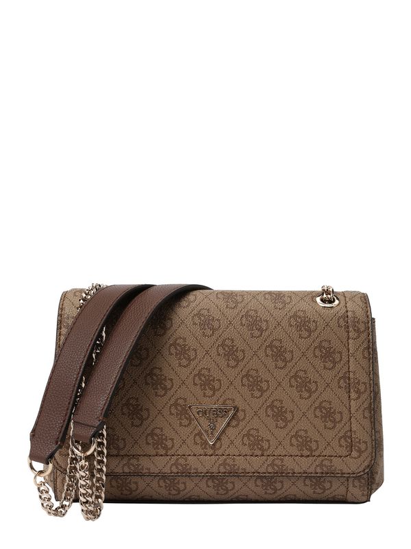 GUESS GUESS Torba za na rame 'Noelle'  tamno bež / smeđa / zlatna / crna